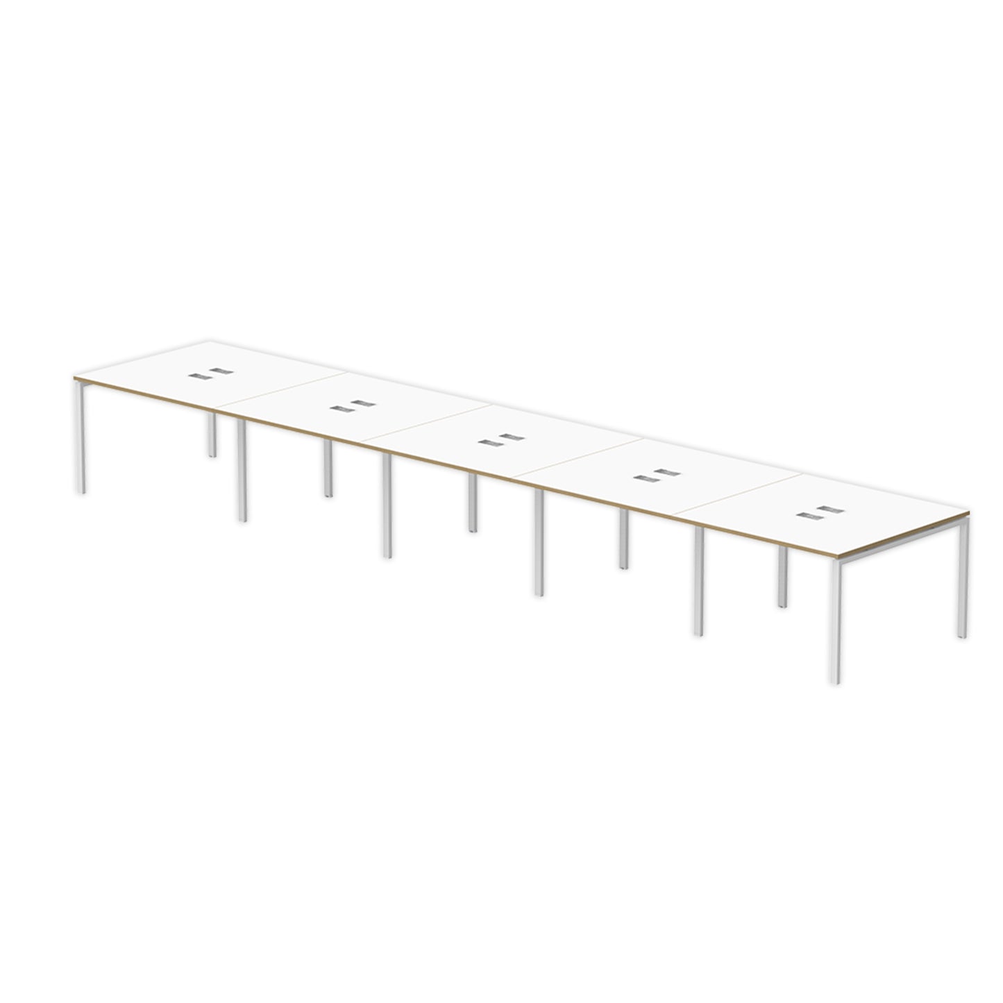 PLATA Conference Table Meja Meeting 16 Orang 600x120cm White Pine