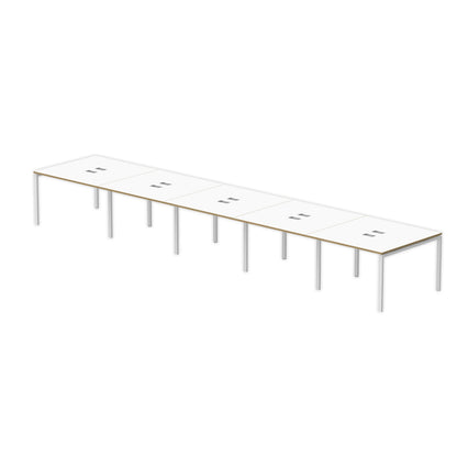PLATA Conference Table Meja Meeting 16 Orang 600x120cm White Pine