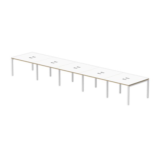 PLATA Conference Table Meja Meeting 16 Orang 600x120cm White Pine