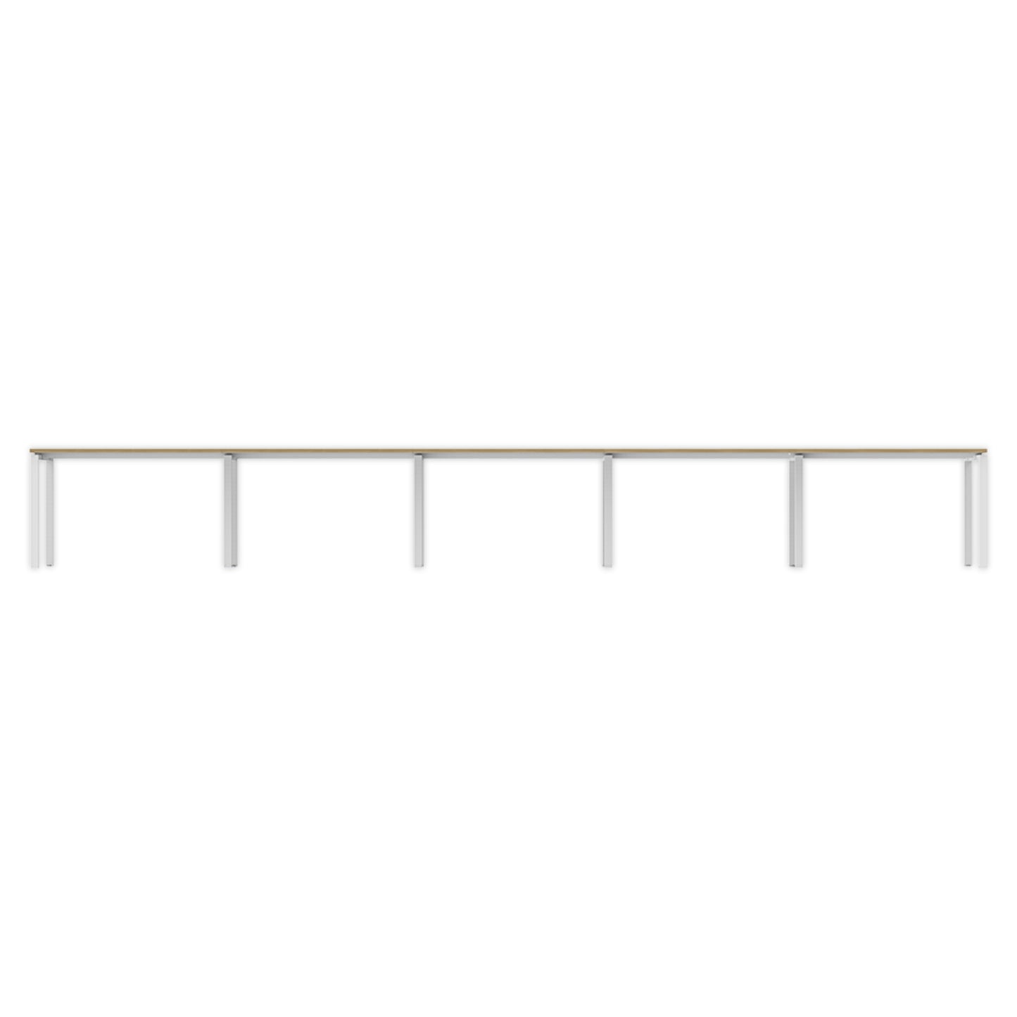 PLATA Conference Table Meja Meeting 16 Orang 600x120cm White Pine