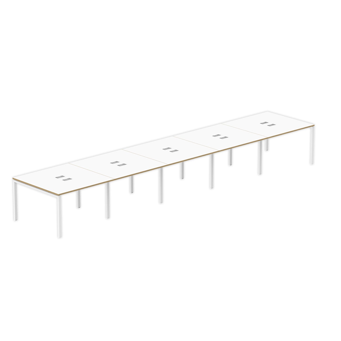 PLATA Conference Table Meja Meeting 16 Orang 600x120cm White Pine
