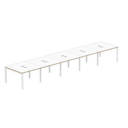 PLATA Conference Table Meja Meeting 16 Orang 600x120cm White Pine