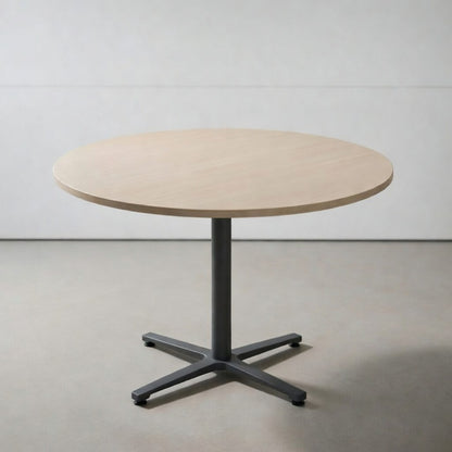 PLATA Conference Table Meja Meeting Bulat Diameter 90cm Ash Grey