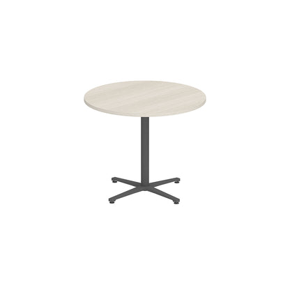 PLATA Conference Table Meja Meeting Bulat Diameter 90cm Ash Grey