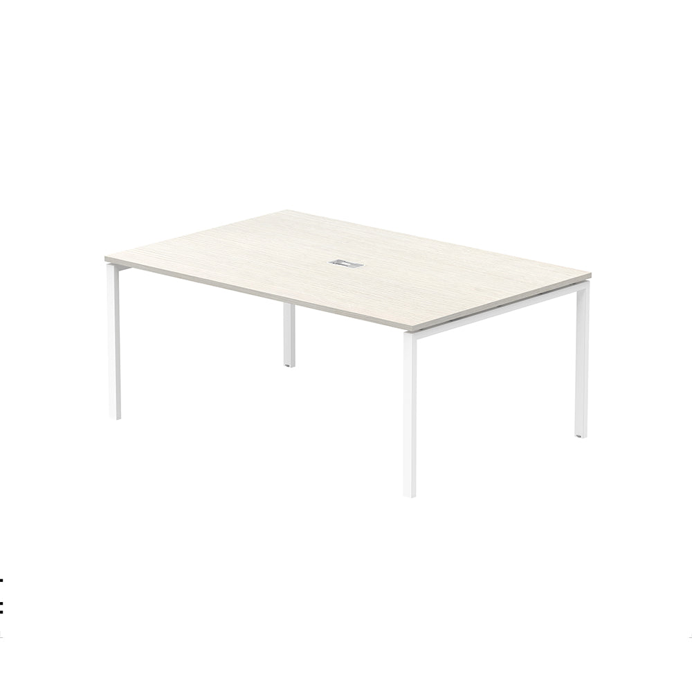 PLATA Conference Table Meja Meeting 6 Orang 180x120cm White Ash
