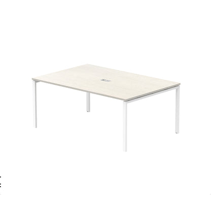 PLATA Conference Table Meja Meeting 6 Orang 180x120cm White Ash