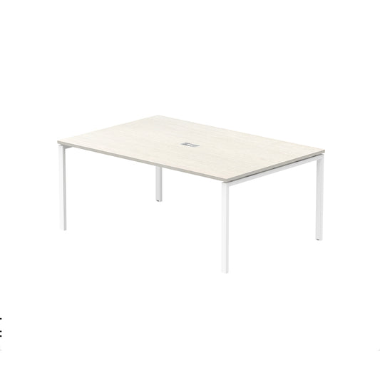 PLATA Conference Table Meja Meeting 6 Orang 180x120cm White Ash