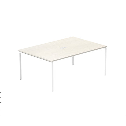PLATA Conference Table Meja Meeting 6 Orang 180x120cm White Ash