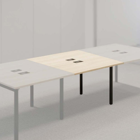 PLATA Conference Table Extention Meja Meeting 140x120cm Ash Grey