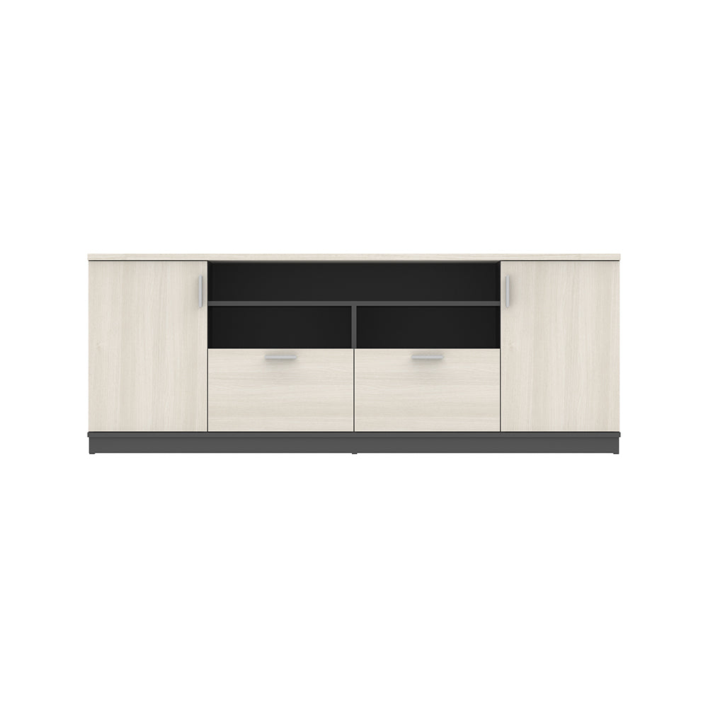 PLATA Credenza Kabinet Kantor 200x40x75cmcm Ash Grey