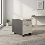 PLATA Mobile Pedestal Laci Kantor 2 Drawer Ash Grey