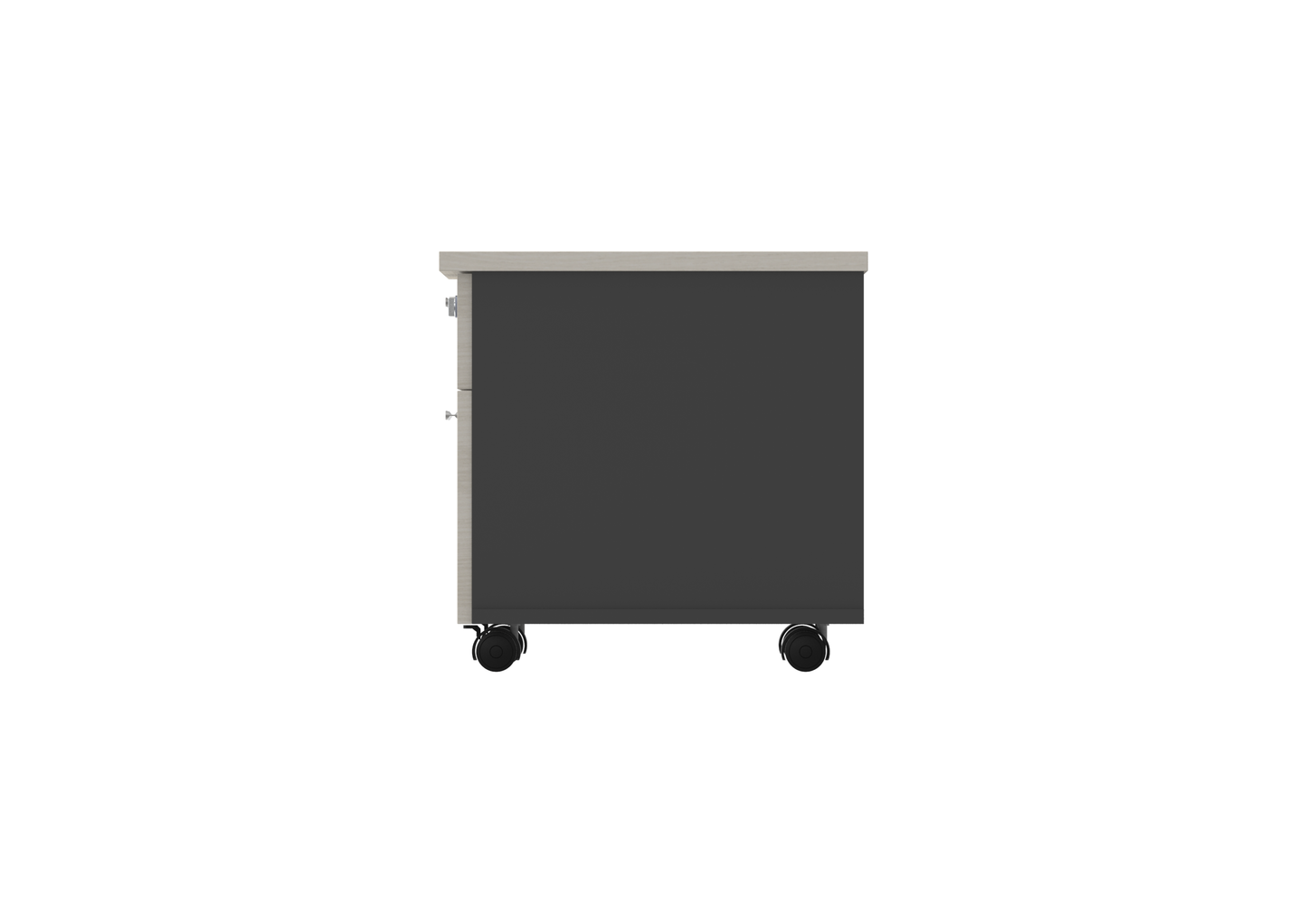 PLATA Mobile Pedestal Laci Kantor 2 Drawer Ash Grey