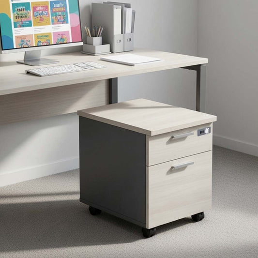 PLATA Mobile Pedestal Laci Kantor 2 Drawer Ash Grey