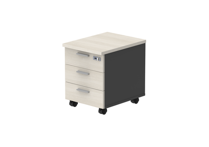 PLATA Mobile Pedestal Laci Kantor 3 Drawer Ash Grey