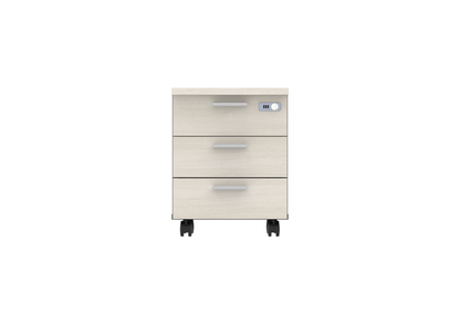 PLATA Mobile Pedestal Laci Kantor 3 Drawer Ash Grey