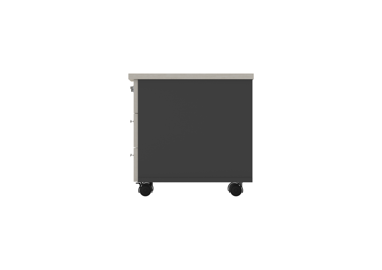 PLATA Mobile Pedestal Laci Kantor 3 Drawer Ash Grey