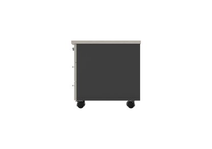 PLATA Mobile Pedestal Laci Kantor 3 Drawer Ash Grey