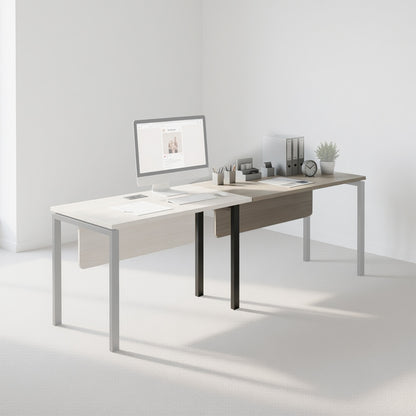 PLATA Desk Extention Meja Kerja Kantor 140x60cm Ash Grey