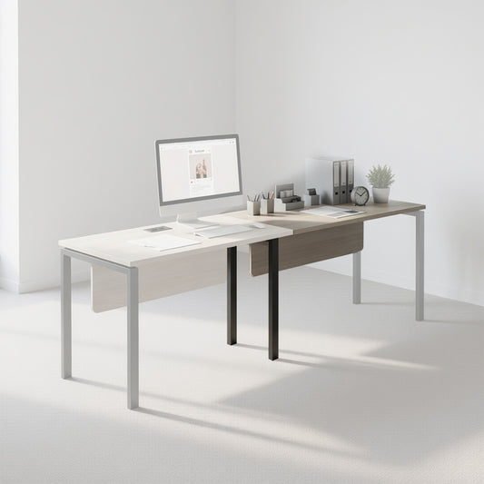 PLATA Desk Extention Meja Kerja Kantor 140x60cm Ash Grey