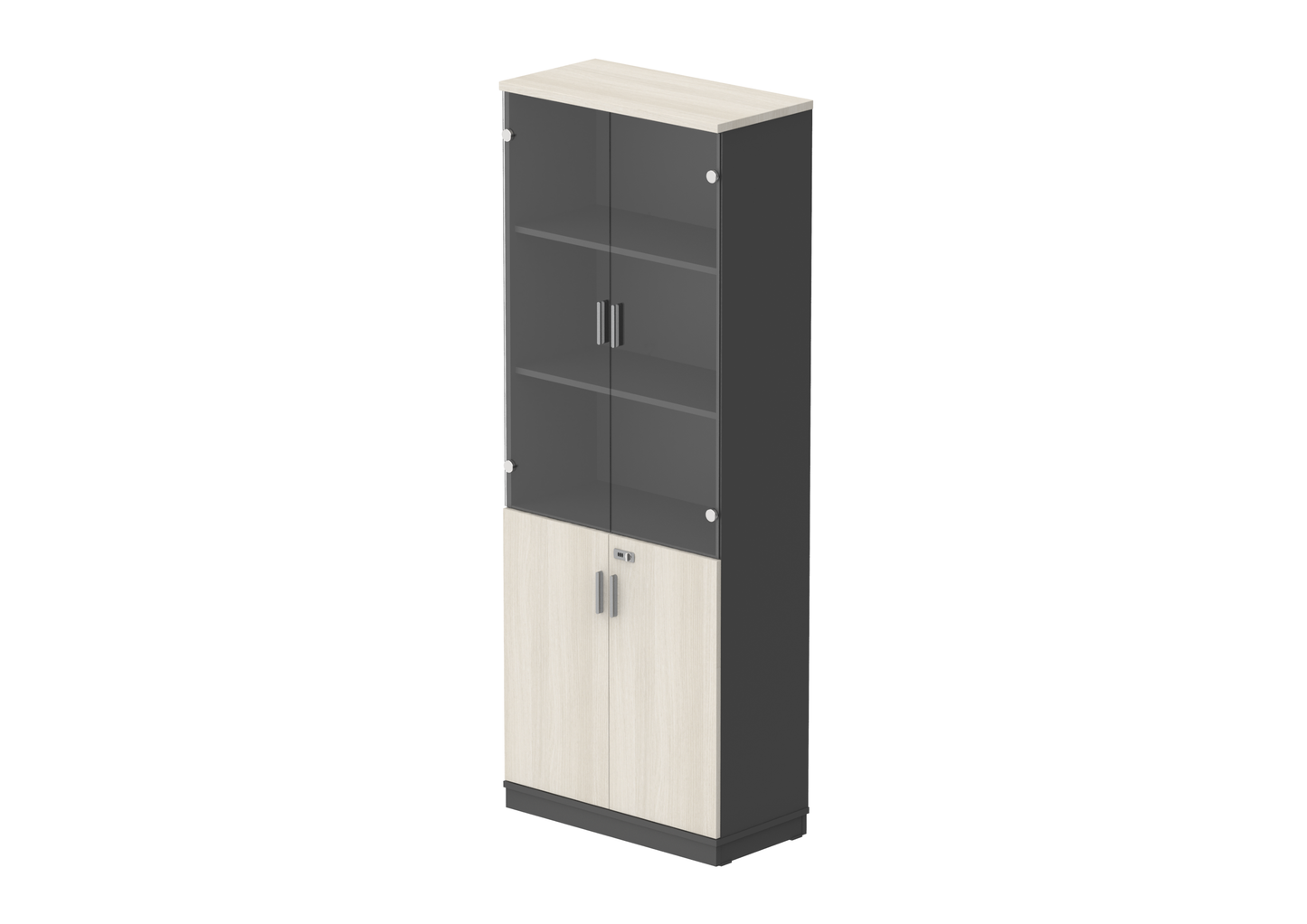 PLATA Full High Cabinet Rak Kantor 80x40x210cm Ash Grey