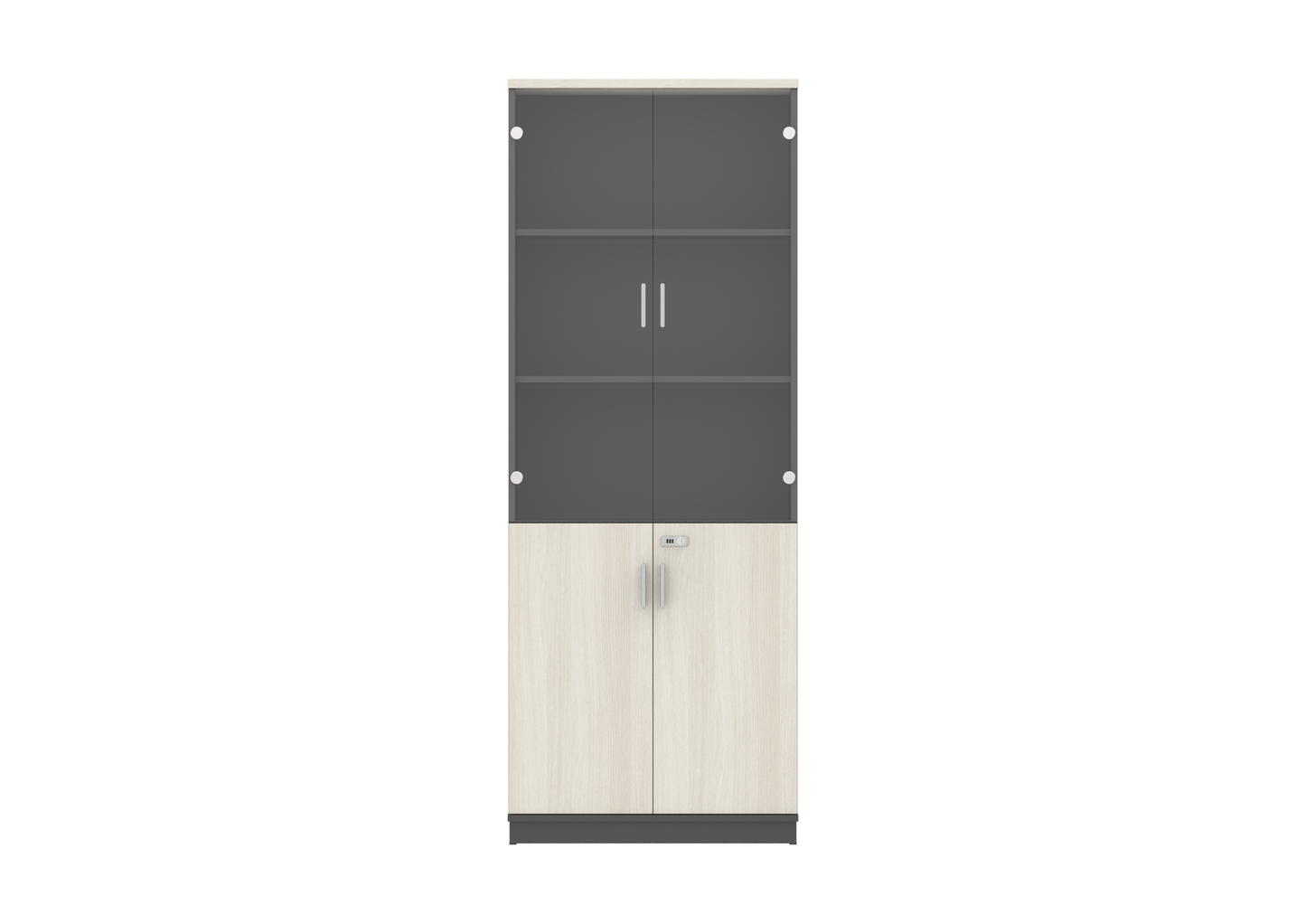 PLATA Full High Cabinet Rak Kantor 80x40x210cm Ash Grey