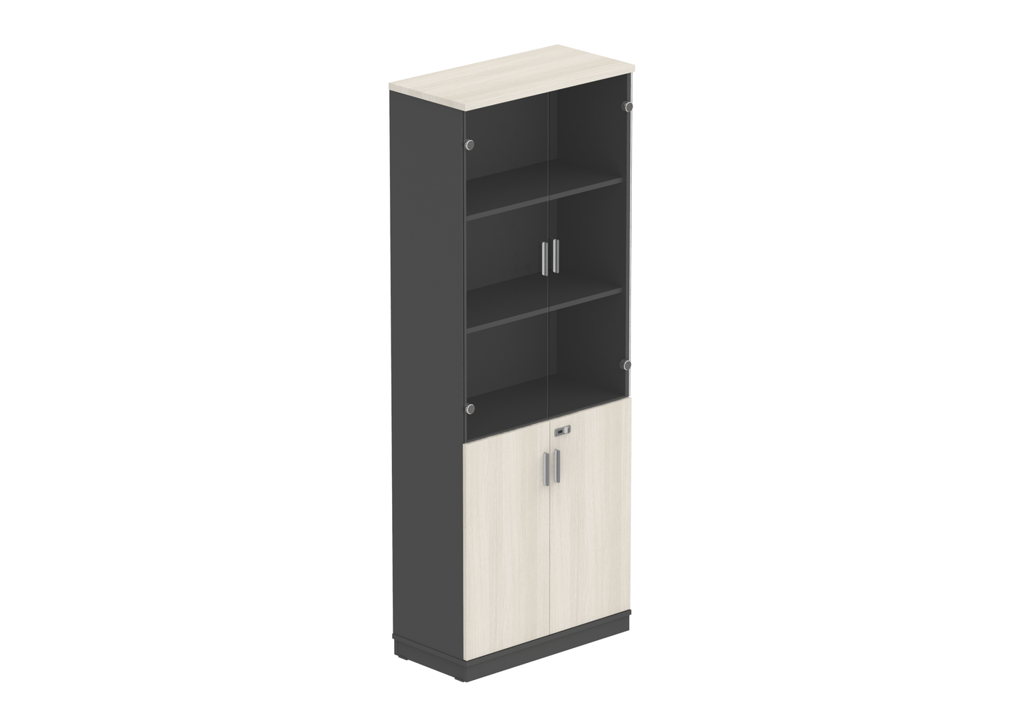 PLATA Full High Cabinet Rak Kantor 80x40x210cm Ash Grey