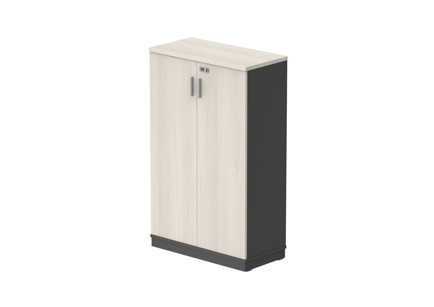 PLATA High Cabinet Rak Kantor 80x40x130cm Ash Grey
