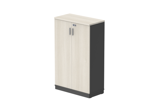 PLATA High Cabinet Rak Kantor 80x40x130cm Ash Grey
