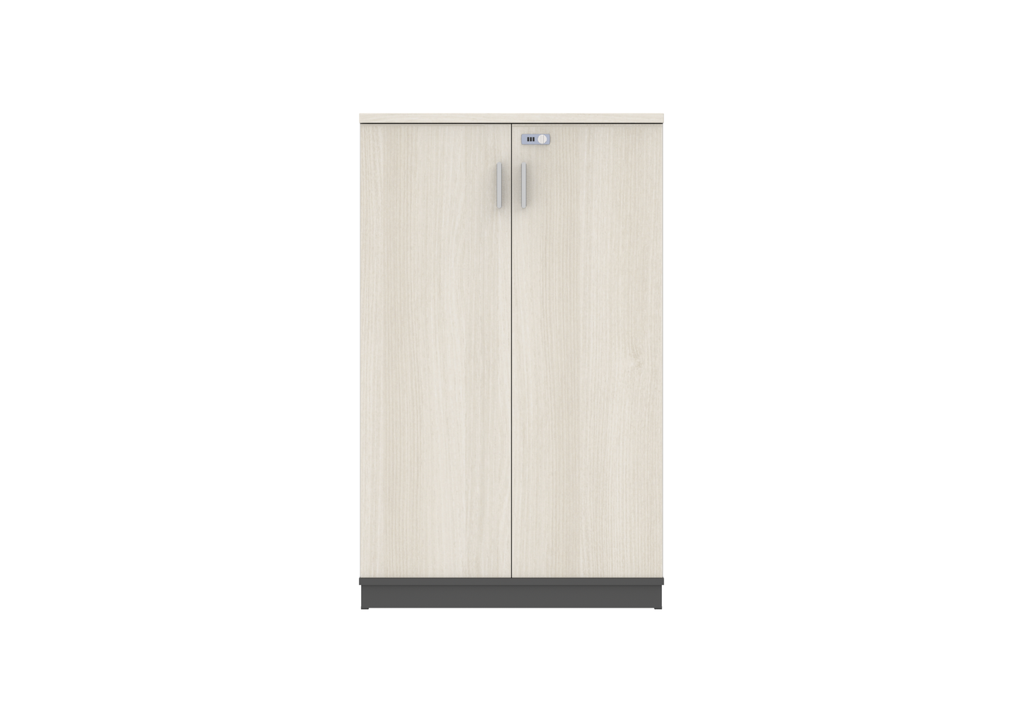 PLATA High Cabinet Rak Kantor 80x40x130cm Ash Grey