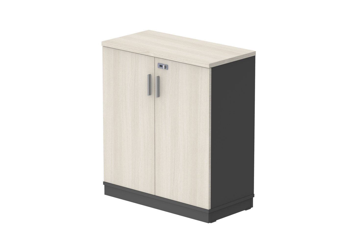 PLATA Medium Cabinet Rak Kantor 80x40x87cm Ash Grey