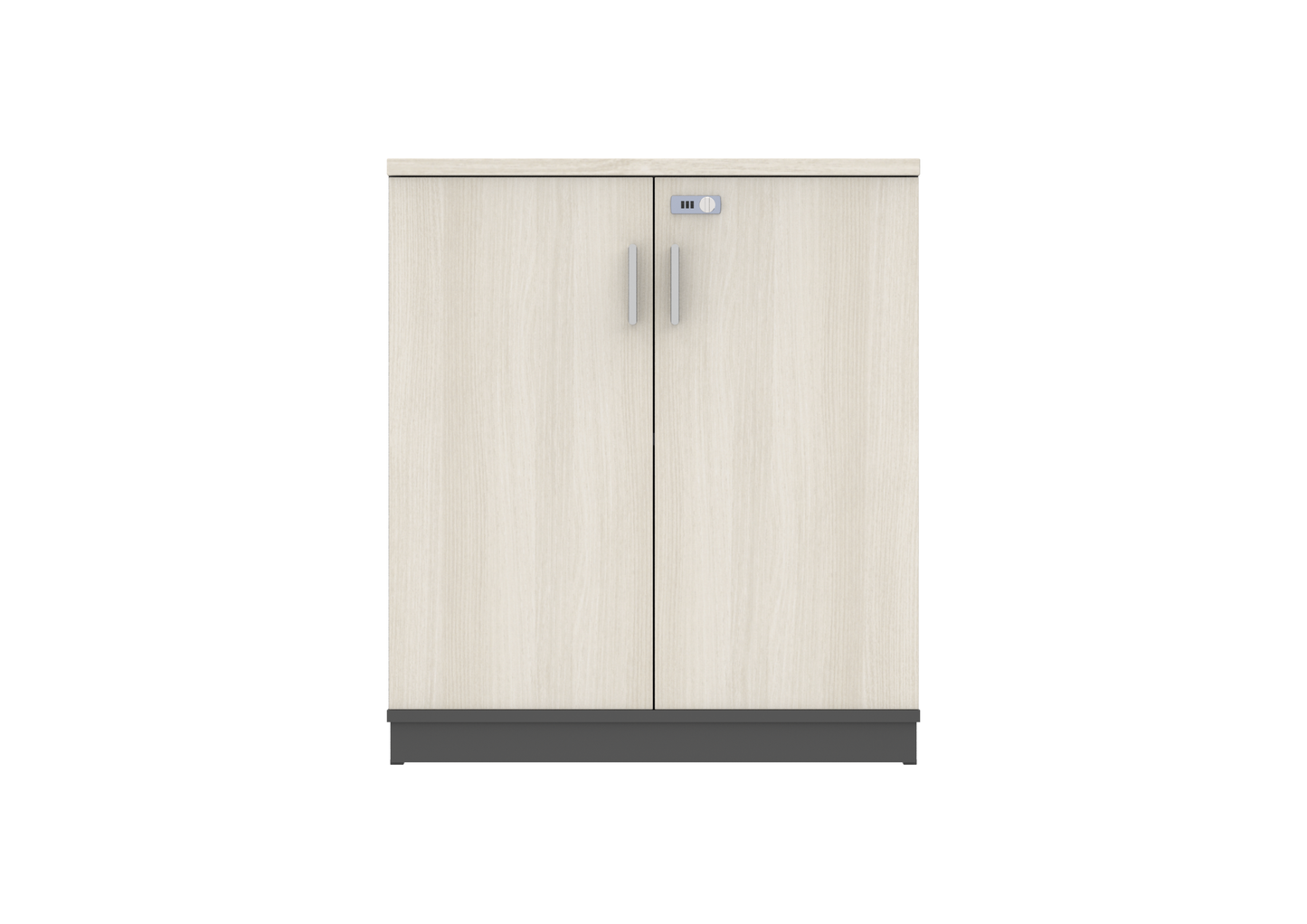 PLATA Medium Cabinet Rak Kantor 80x40x87cm Ash Grey