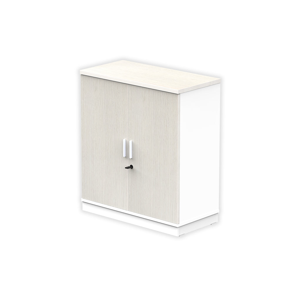 PLATA Medium Cabinet Rak Kantor 80x40x87cm White Ash