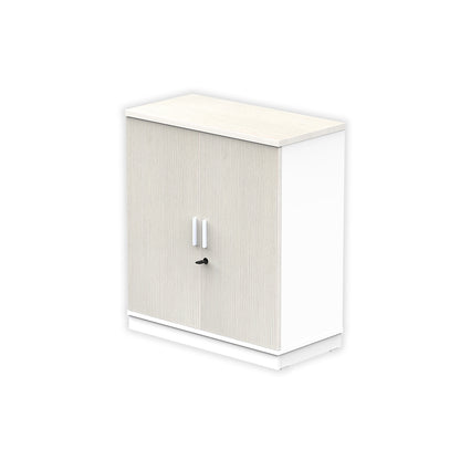 PLATA Medium Cabinet Rak Kantor 80x40x87cm White Ash