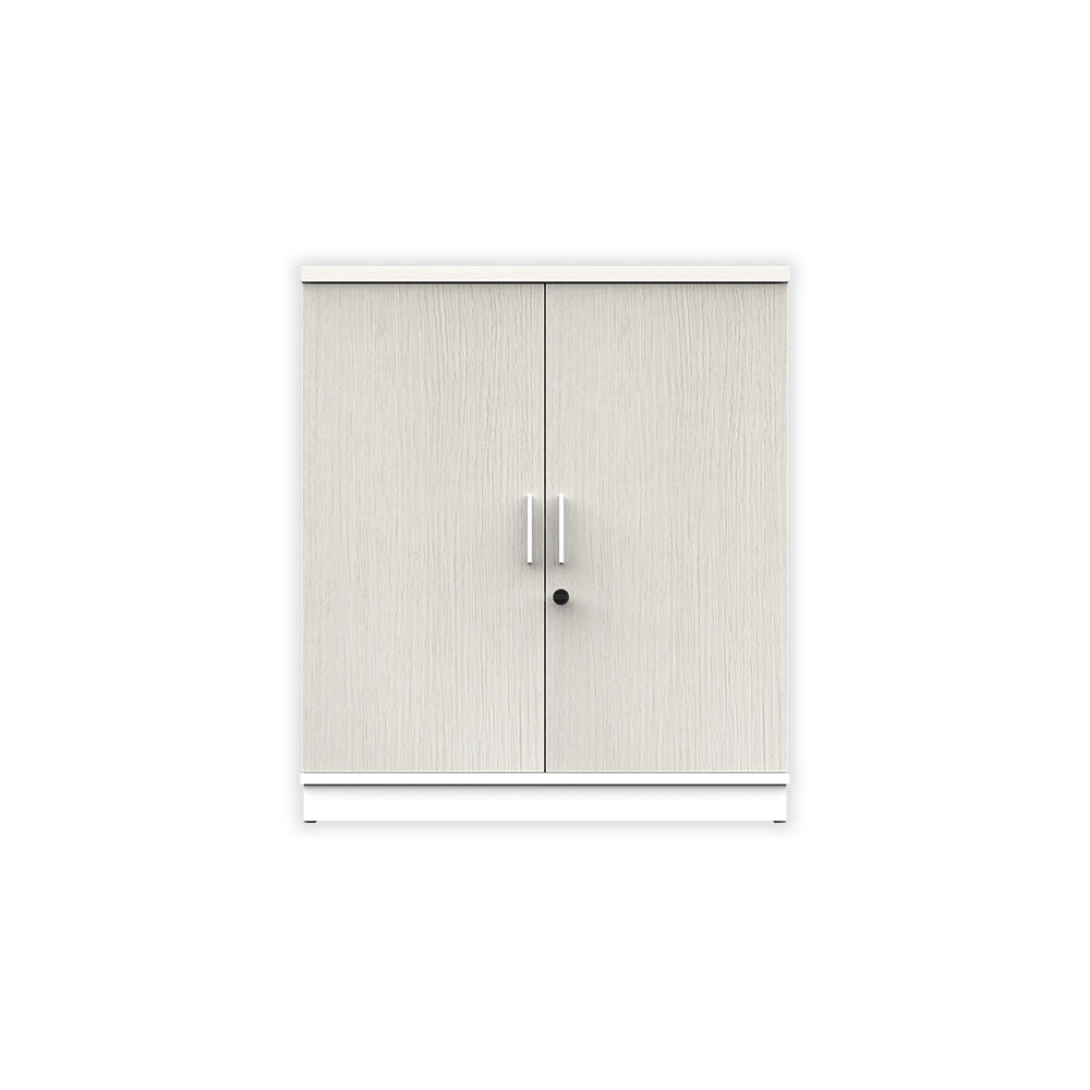 PLATA Medium Cabinet Rak Kantor 80x40x87cm White Ash