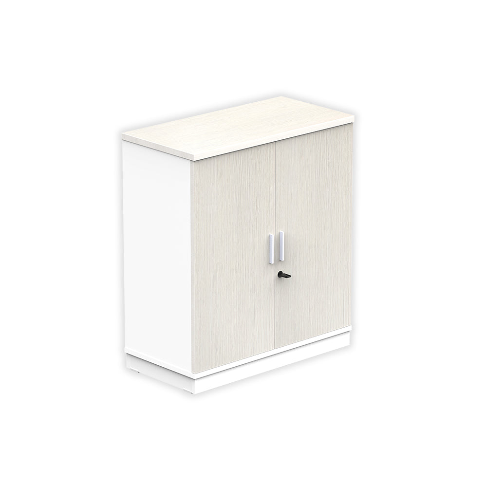 PLATA Medium Cabinet Rak Kantor 80x40x87cm White Ash