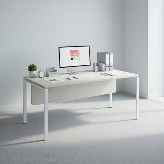 PLATA Manager Desk Meja Kerja Kantor 180x80cm White Ash