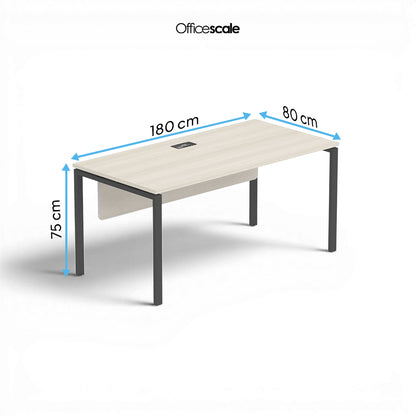 PLATA Manager Desk Meja Kerja Kantor 180x80cm Ash Grey