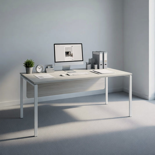 PLATA Manager Desk Meja Kerja Kantor 200x80cm White Ash