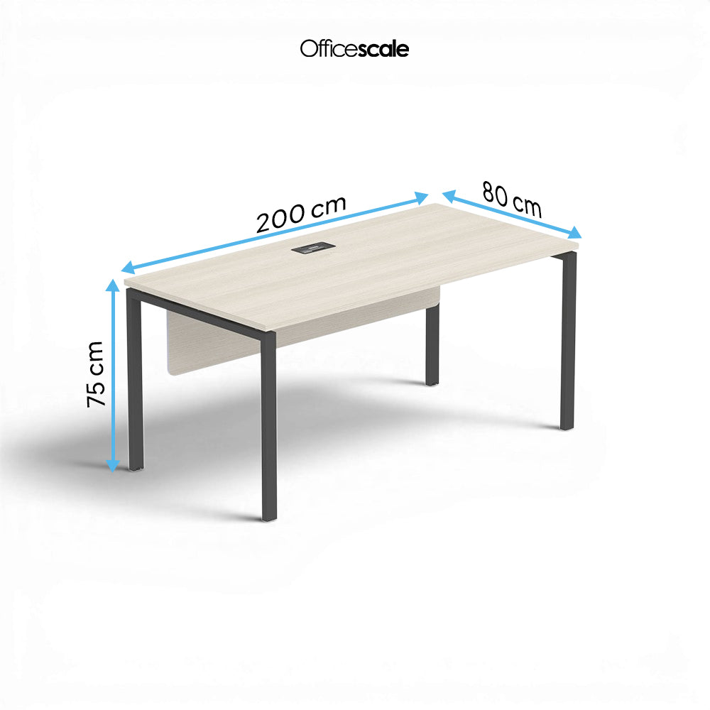 PLATA Manager Desk Meja Kerja Kantor 200x80cm Ash Grey