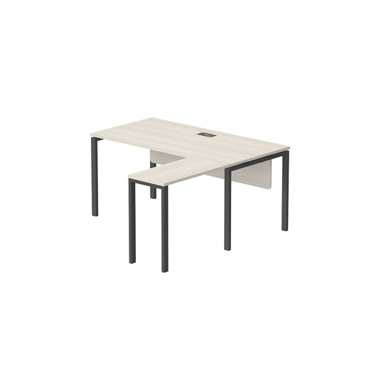 PLATA Meja Kerja Kantor L 160x160cm Ash Grey