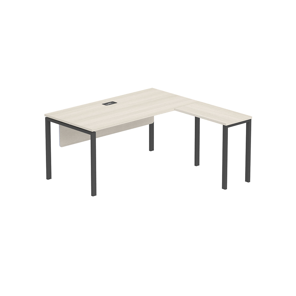 PLATA Meja Kerja Kantor L 160x160cm Ash Grey