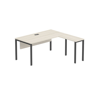 PLATA Meja Kerja Kantor L 160x160cm Ash Grey