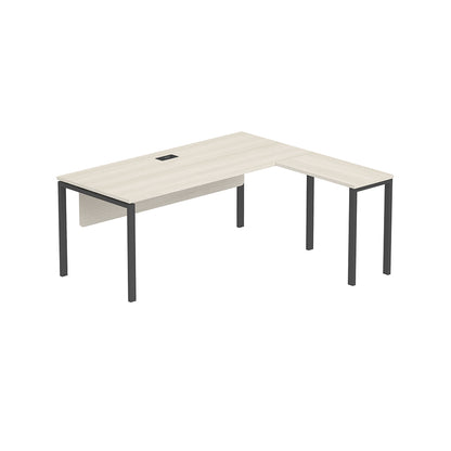 PLATA Meja Kerja Kantor L 180x160cm Ash Grey