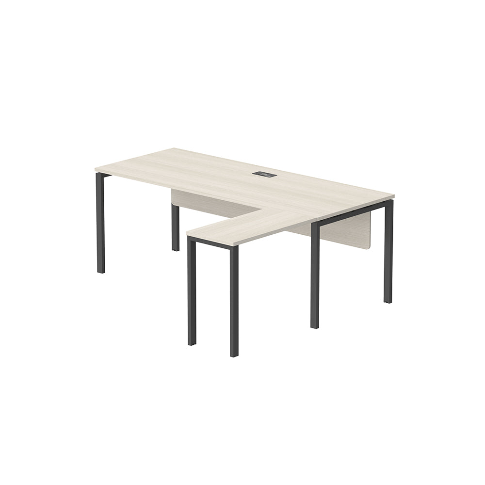 PLATA Meja Kerja Kantor L 200x160cm Ash Grey
