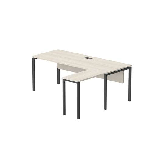PLATA Meja Kerja Kantor L 200x160cm Ash Grey