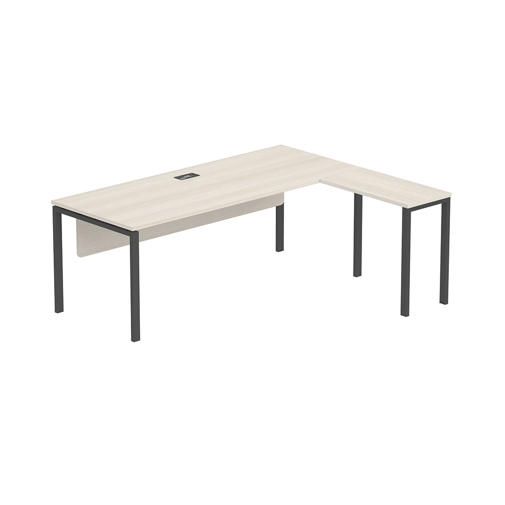 PLATA Meja Kerja Kantor L 200x160cm Ash Grey