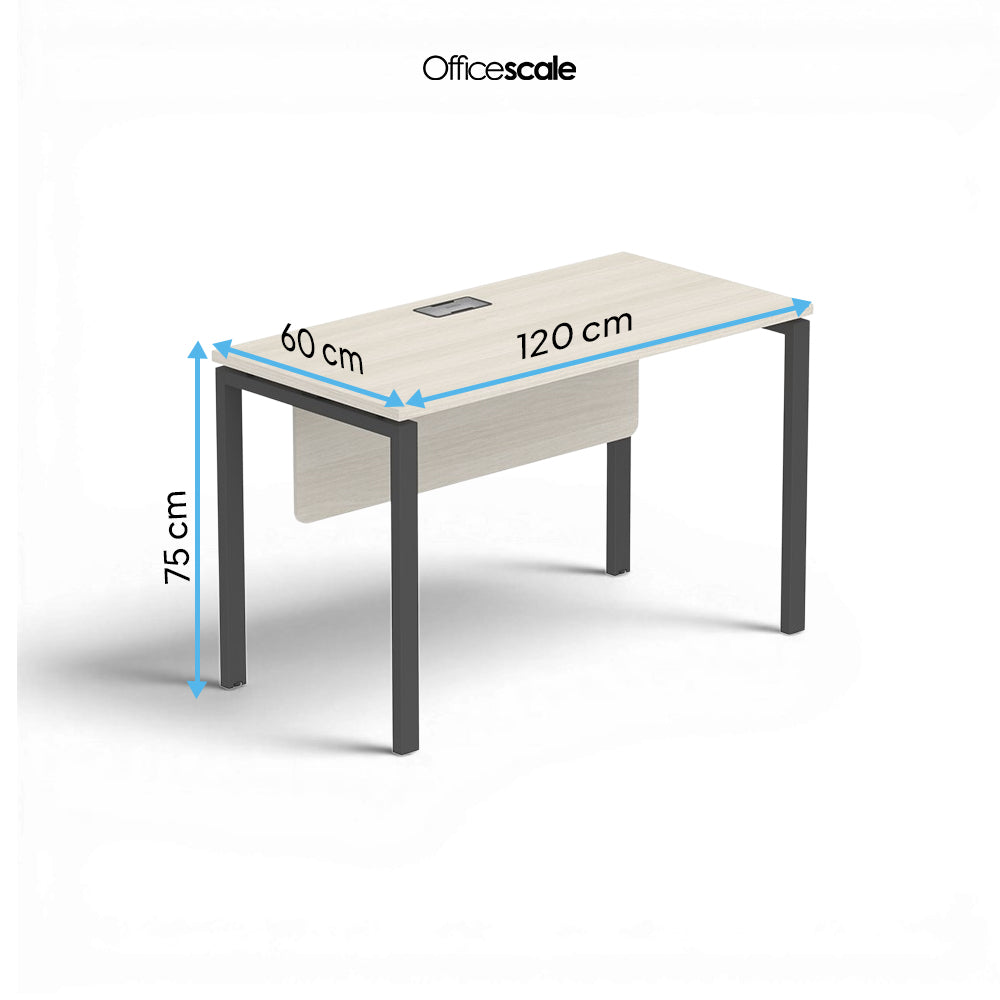 PLATA Office Desk Meja Kerja Kantor 120x60cm Ash Grey