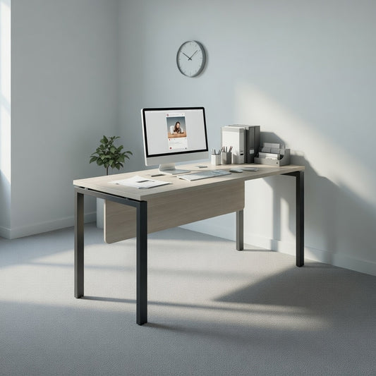 PLATA Office Desk Meja Kerja Kantor 140x60cm Ash Grey