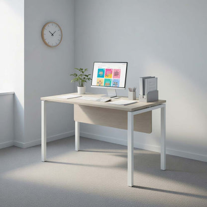 PLATA Office Desk Meja Kerja Kantor 140x60cm White Ash