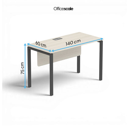 PLATA Office Desk Meja Kerja Kantor 140x60cm White Ash
